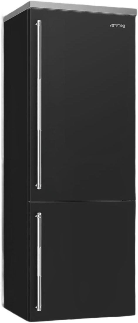 Smeg Professional 28" 16.3 Cu. Ft. Matte Black Counter Depth Bottom Freezer Refrigerator-4