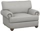 Flexsteel® Patterson Silver Glacier Chair with Nailhead Trim-0