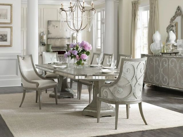 Hooker® Furniture Sanctuary Epoque/Shimmering Boucle Upholstered Side Chair-1