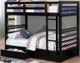 Furniture of America® California Black Twin/Twin Bunk Bed-1