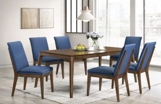 New Classic® Home Furnishings Maggie Blue/Walnut Dining Chair-1