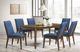 New Classic® Home Furnishings Maggie Blue/Walnut Dining Chair-1
