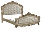 ACME Furniture Gorsedd Golden Ivory/White Queen Upholstered Panel Bed-0