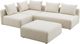 TOV Furniture Hangover 4-Piece Cream Performance Linen Modular Chaise Sectional-0