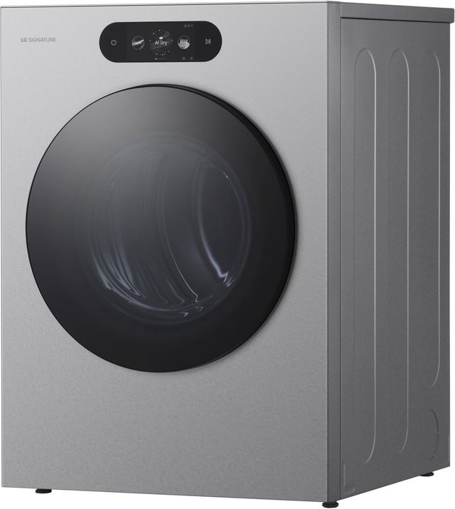 LG SIGNATURE 9 Cu. Ft. Brushed Platinum Steel Front Load Gas Dryer-2