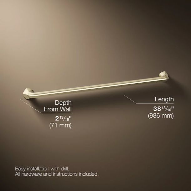 KOHLER® Occasion® Vibrant French Gold 36" Grab Bar-2