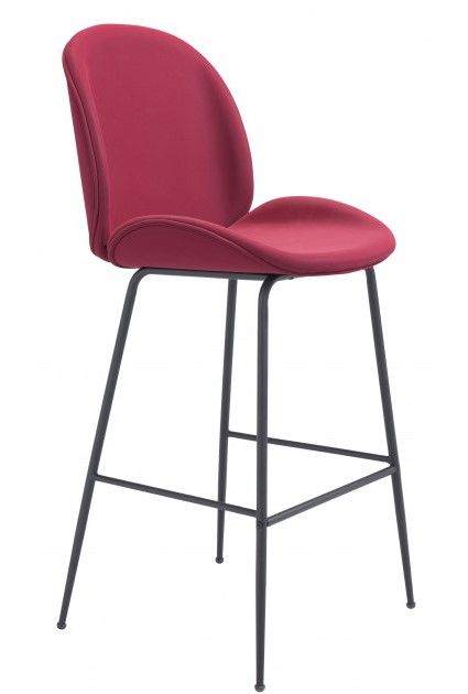 Zuo® Modern Miles Red Bar Chair-0