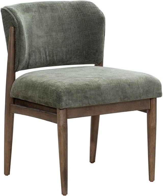LH Home Fritz Athens Chestnut/Olive Chenille Dining Side Chair-0
