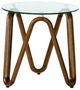 VIG Furniture Modrest Lassen Clear/Walnut End Table-1