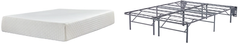 Sierra Sleep® by Ashley® Chime 2-Piece 12" Memory Foam and Better than a Boxspring Foundation Queen Mattress Set