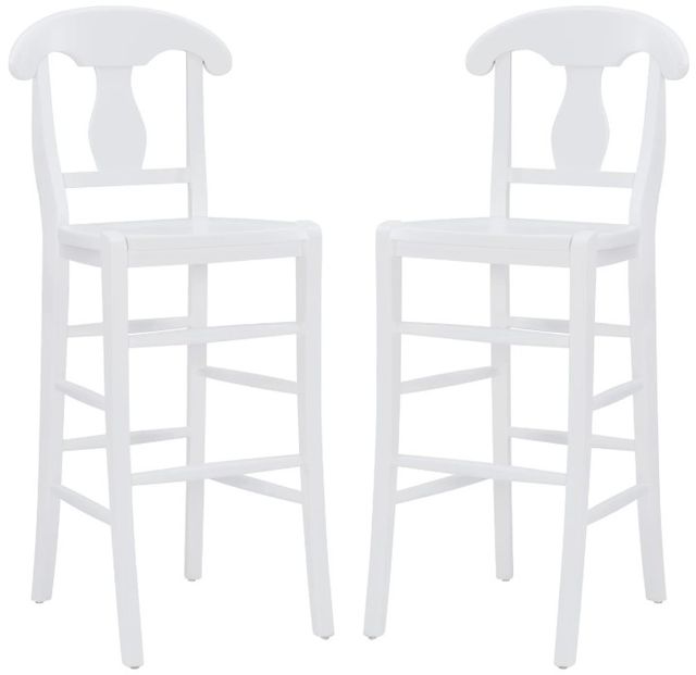 Linon Valley 2-Piece White Counter Stool Set-0