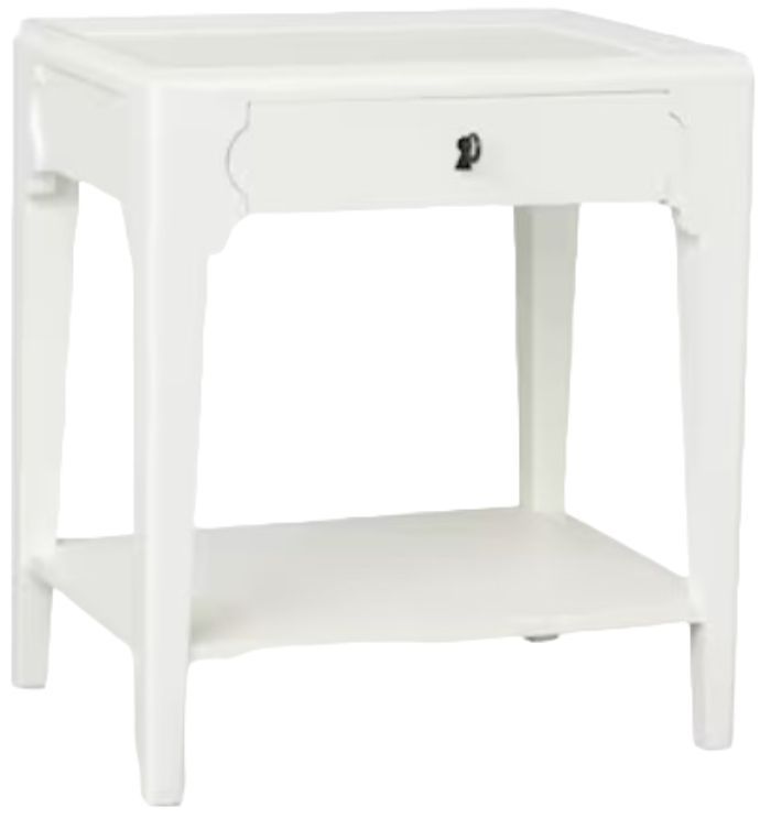 Bassett® Furniture Mayfair Porcelain White Bedside Table 