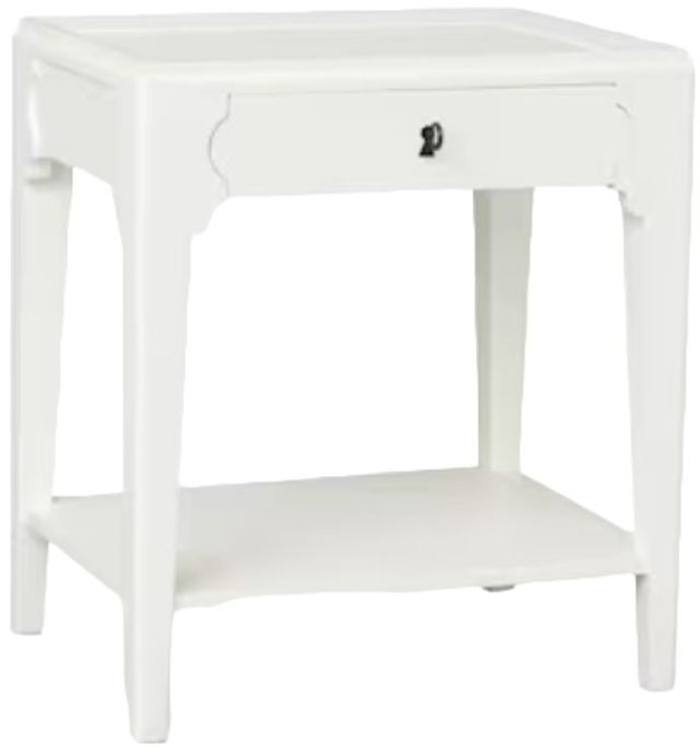 Bassett® Furniture Mayfair Porcelain White Bedside Table -0