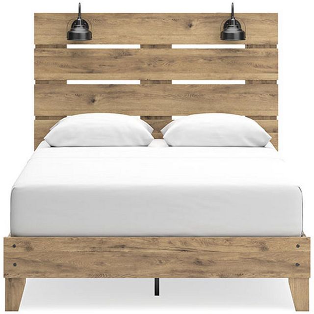 Signature Design by Ashley® Larstin Brown Queen Panel Bed-1