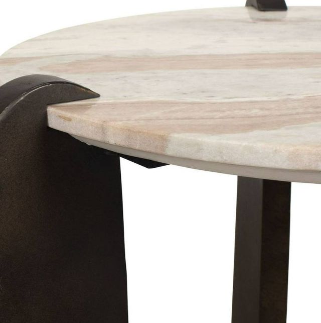 Uttermost® Talud Brown/Gray/White Side Table with Dark Bronze Legs-4