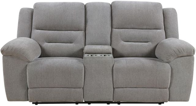 Coaster® Gilson Gray Manual Reclining Loveseat-2