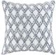 Olliix by INK+IVY Navy Riko Cotton Embroidered Square Pillow-0