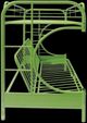 ACME Furniture Eclipse Green Twin Over Full Youth Futon Bunk Bed-2