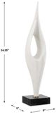Uttermost® Fluid Matte White Drop Sculpture-2
