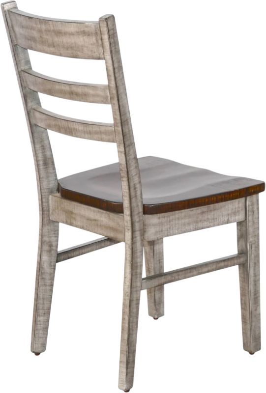 Sunny Designs™ Homestead Hills Alpine Gray/Tobacco Leaf Ladderback Side Chair-3