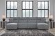 Signature Design by Ashley® Modmax II 4-Piece Pepper/Salt U-Shape Power Reclining Sectional and Double Chaise-1