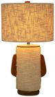 Sagebrook Home Ivory Ecomix Lamp with Wood Base-1
