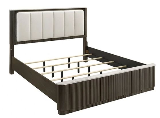 Furniture of America® Lantrisant Dark Walnut Queen Panel Bed-1
