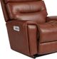 La-Z-Boy® Soren Cognac Leather Power Rocking Recliner with Headrest-1
