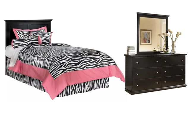 Signature Design by Ashley® Maribel 3-Piece Black Twin Panel Headboard Bedroom Set-0