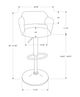 Monarch Specialties Inc. Grey Bar Stool-1
