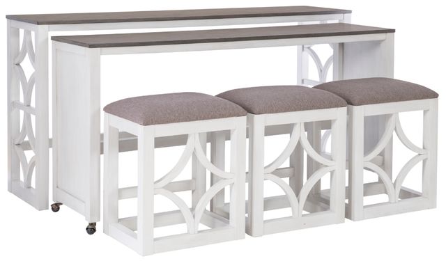 Powell® Wallace 4-Piece White Dining Set-0