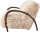 Four Hands Sandro Champagne Mongolian Fur Settee-3