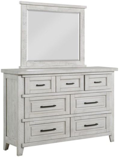 American Wholesale Furniture Hayfield White Dresser -1