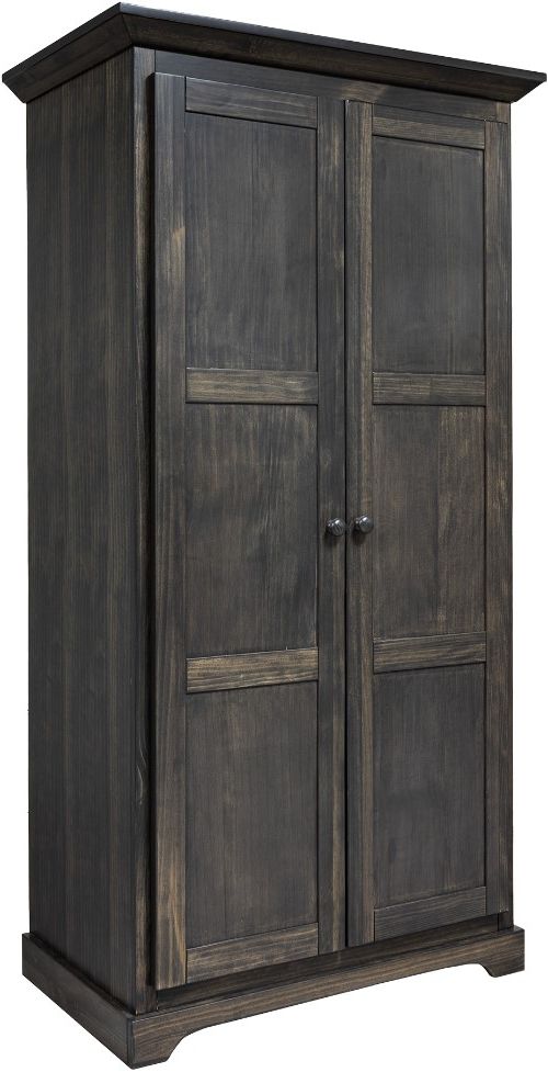 Mako Wood Furniture Polo Brown Wardrobe Armoire-0