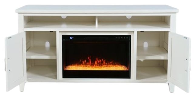 Jofran Inc. Urban Icon White Electric Fireplace Media Console-2