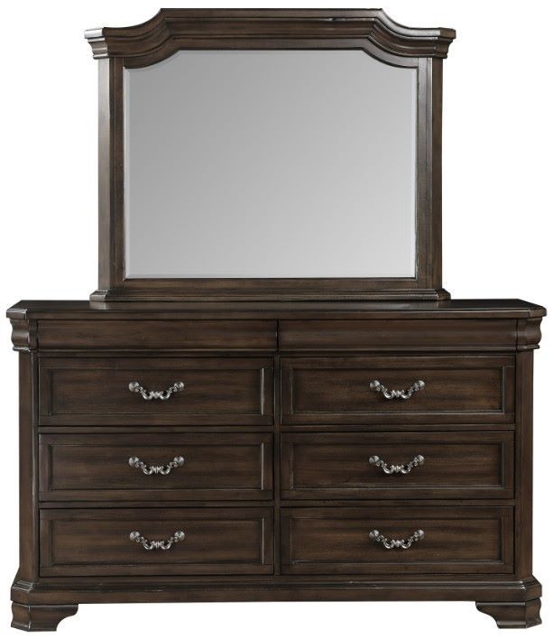 New Classic® Home Furnishings Lyndhurst Walnut Dresser and Mirror-2