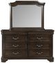 New Classic® Home Furnishings Lyndhurst Walnut Dresser and Mirror Set-2