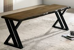 Furniture of America® Barbary Black/Dark Oak Dining Bench