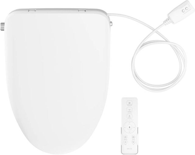 DELTA Refresh White Premium Elongated Electric Bidet Toilet Seat -4
