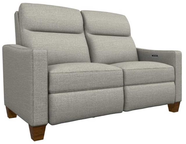 La-Z-Boy® Quinault Gray Power Reclining Loveseat with Headrest-0