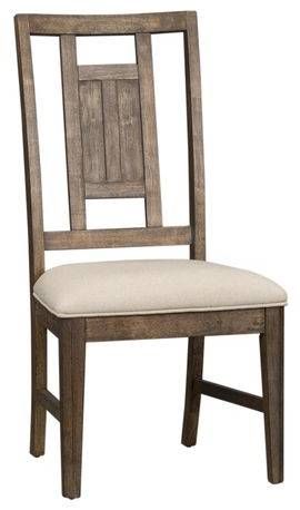 Liberty Furniture Artisan Prairie 6-Piece Aged Oak Trestle Table Set-2
