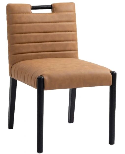 Meridian Furniture Aimee Cognac Leather Dining Side Chair-0