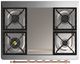 Ilve® Majestic III 36" Burgundy Pro Style Dual Fuel Liquid Propane Range with Solid Door and Copper Trim-3
