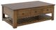 International Furniture Direct Parota III Barrel Brown Cocktail Table-0
