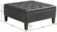 Olliix by Madison Park Lindsey Charcoal Square Cocktail Ottoman-4