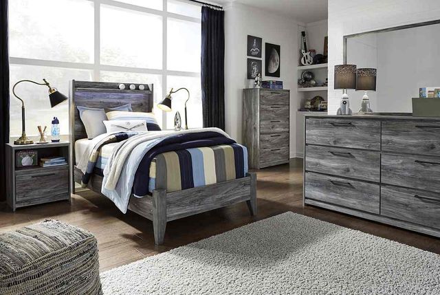 Signature Design by Ashley® Baystorm Gray Youth Twin Panel Bed-4