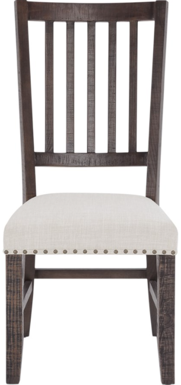 Jofran Inc. Willow Creek Chocolate Brown Slatback Dining Chair-2
