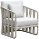 Intercon Alexa 3-Piece White Aluminum Outdoor Seating Set-3