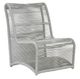 Sunset West Miami Frost Metal/Natural Fibers Outdoor Armless Club Chair-0