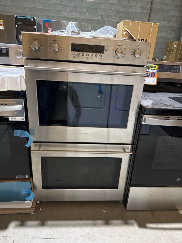 Clearance Monogram® 30" Electronic Convection Double Wall Oven-Stainless Steel-0